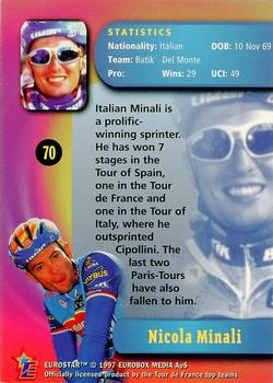 1997 Eurostar Tour de France #70 Nicola Minali Back